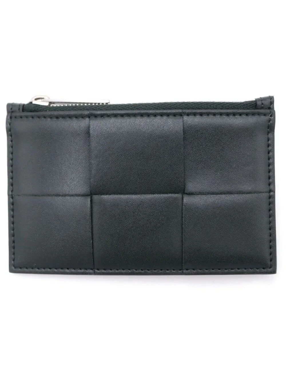 Bottega Veneta Maxi Intrecciato Fragment Case Coin Charcoal